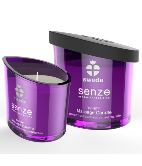 SWEDE - SENZE DIVINITY MASSAGE CANDLE - GRAPEFRUIT, PALMAROSA, PETITGRAIN