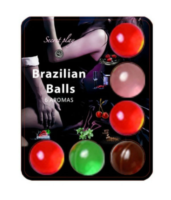 SECRETPLAY - BRAZILLIAN BALLS LUBRICANT HOT BALLS 6 UNITS