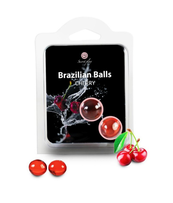 SECRETPLAY - BRAZILIAN BALLS CEREZA SET 2 BOLAS
