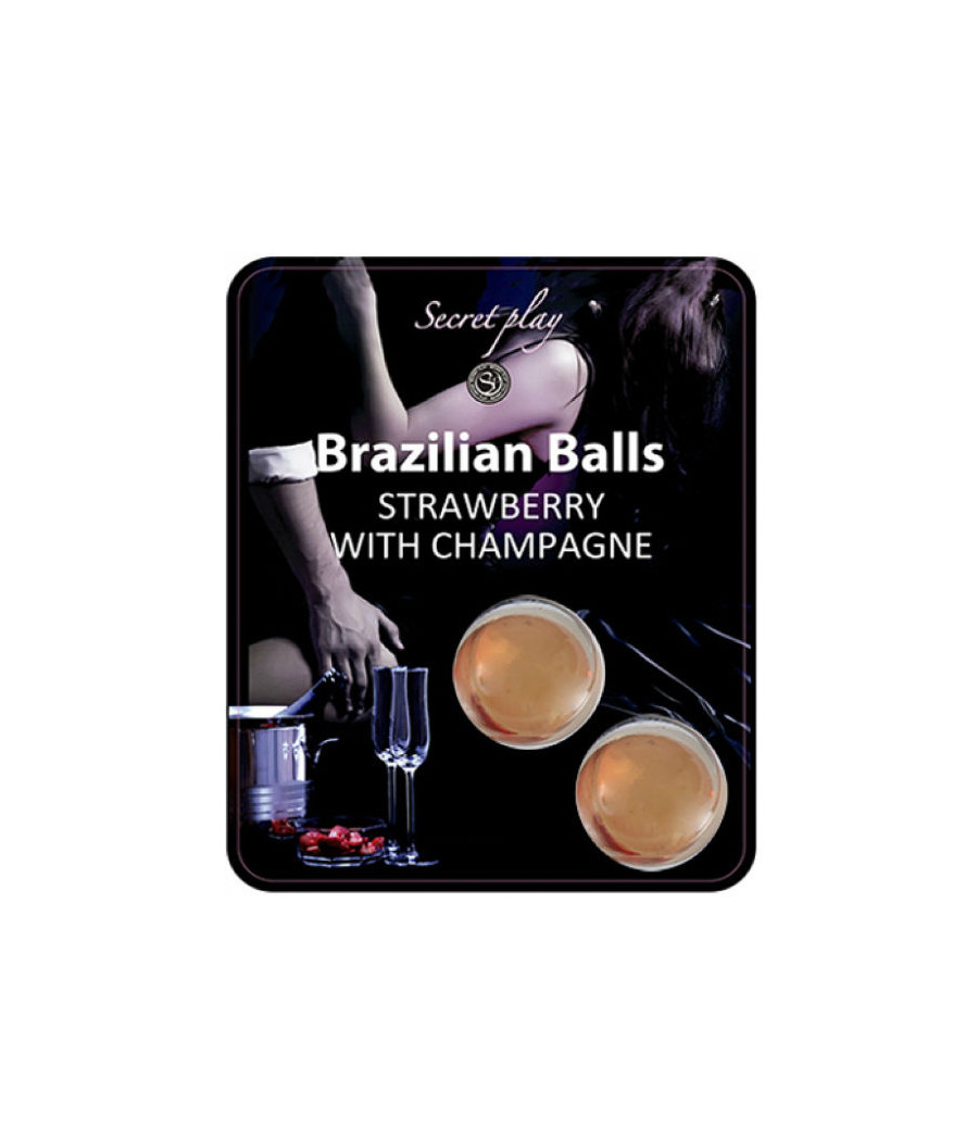 SECRETPLAY - ENSEMBLE DE BOULES BRÉSILIENNES  FRAISE ET CHAMPAGNE
