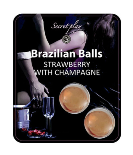 SECRETPLAY - ENSEMBLE DE BOULES BRÉSILIENNES  FRAISE ET CHAMPAGNE