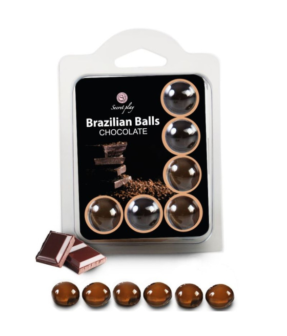 SECRETPLAY - SET 6 PALLINE BRASILIANI CIOCCOLATO