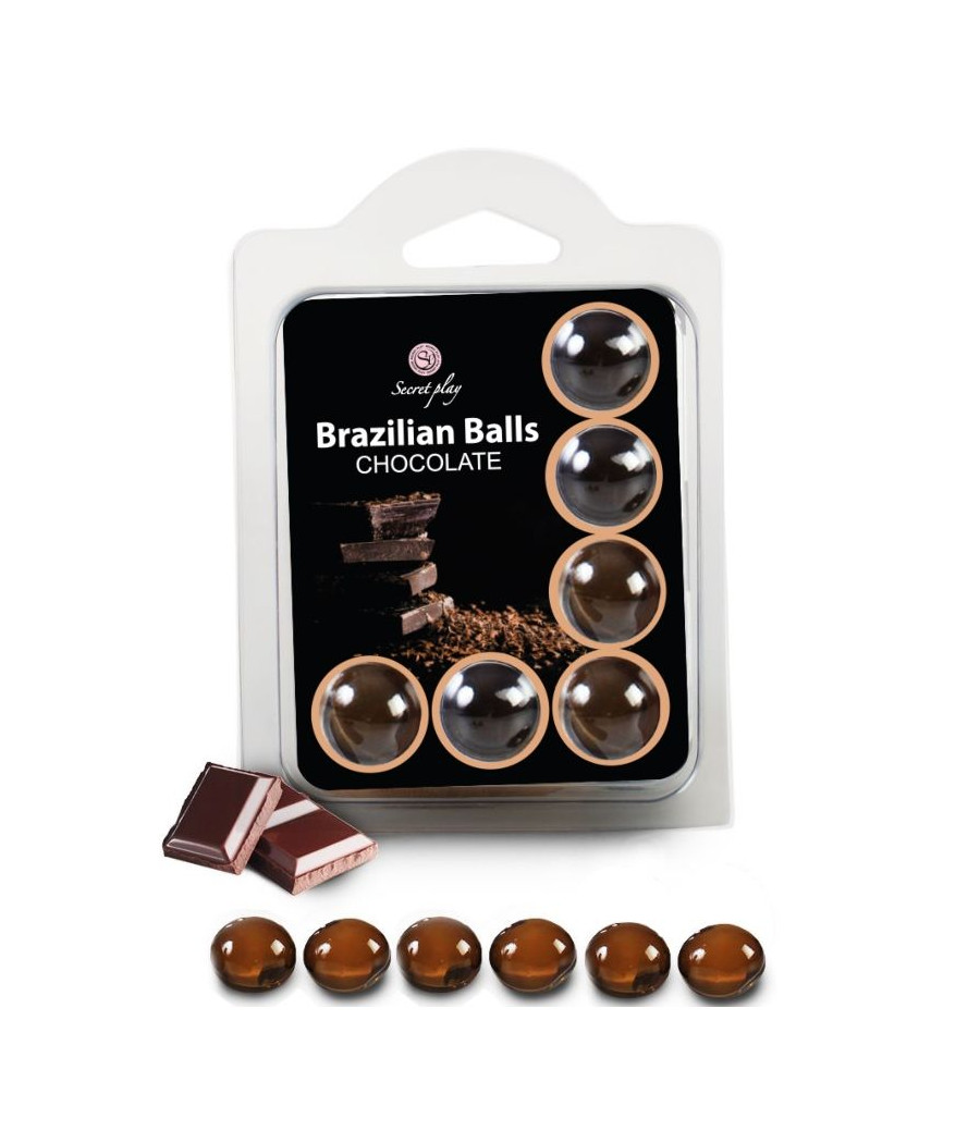 SECRETPLAY - SET 6 PALLINE BRASILIANI CIOCCOLATO