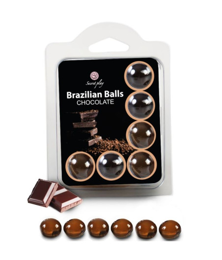 SECRETPLAY - CONJUNTO 6 BOLAS BRASILEIRAS DE CHOCOLATE