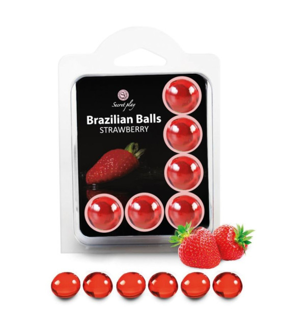 SECRETPLAY - SET 6 PALLINE BRASILIANE FRAGOLA