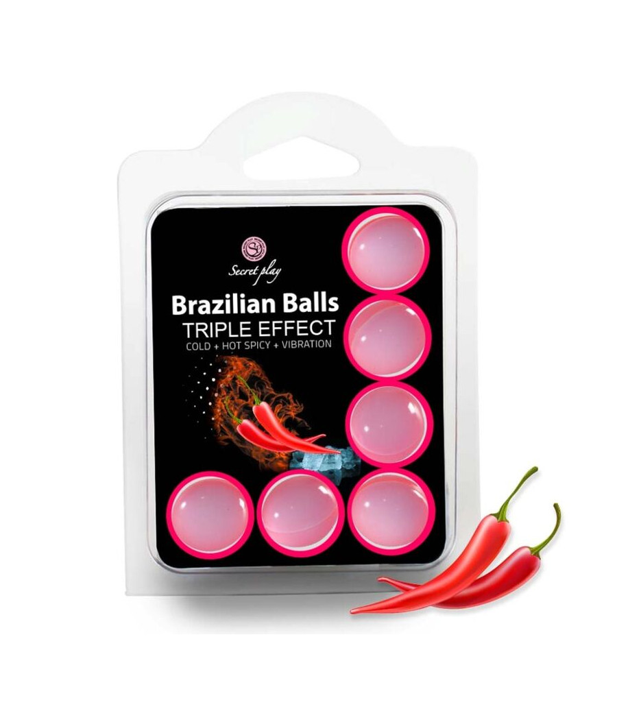 SECRETPLAY - SET 6 PALLINE BRASILIANE TRIPLO EFFETTO