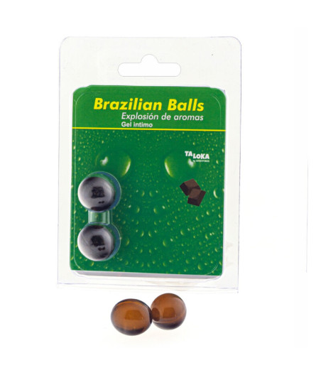TALOKA - 2 BRAZILIAN BALLS CHOCOLATE INTIMATE GEL