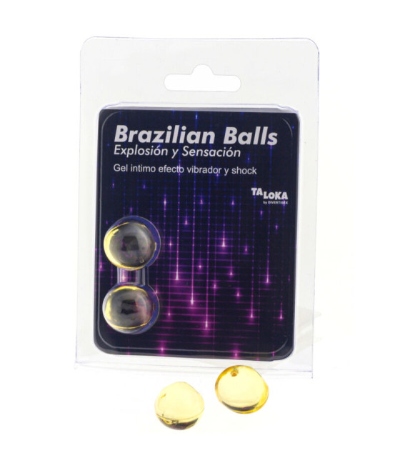 TALOKA - 2 BALLES BRÉSILIENNES VIBRANT & EFFET DE CHOC GEL EXCITANT