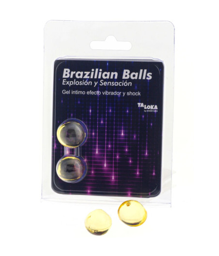 TALOKA - 2 BALLES BRÉSILIENNES VIBRANT & EFFET DE CHOC GEL EXCITANT