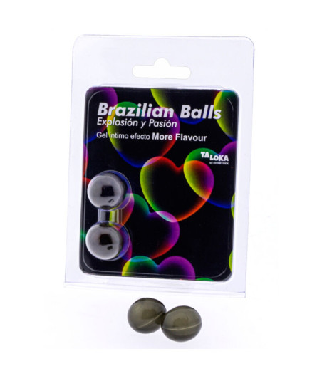 TALOKA - 2 BOULES BRÉSILIENNES PLUS DEFFET DE SAVEUR GEL EXCITANT
