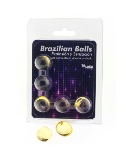 TALOKA - 5 BRASILIANISCHE BLLE MIT VIBRATIONS- UND SCHOCKEFFEKT AUFREGENDES GEL