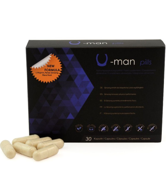 500 COSMETICS - U-MAN AUGMENTE LA TAILLE DU PÉNIS ET LA PUISSANCE SEXUELLE - 30 CAPSULES