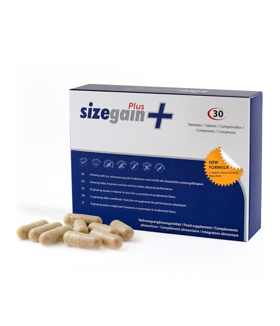 SizeGain Plus – Complemento alimenticio para aumentar el tamaño del pene y mejorar la potencia sexual