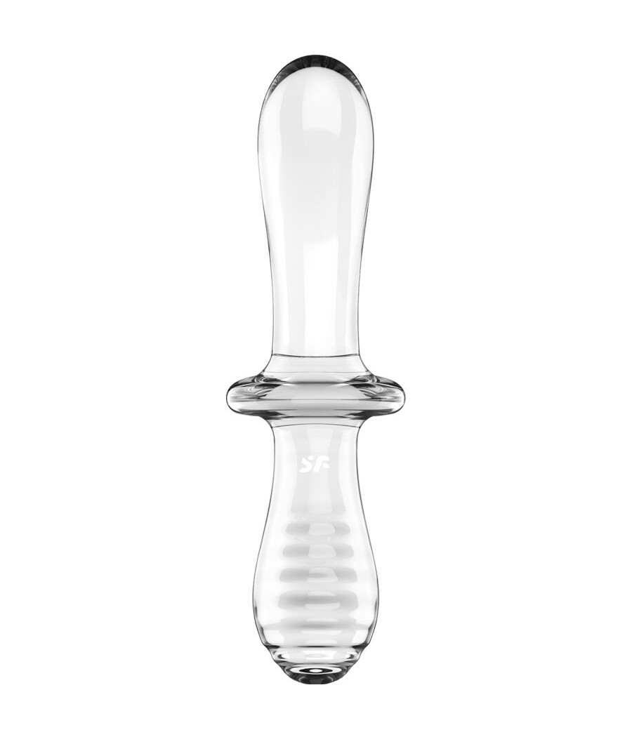 SATISFYER - DOUBLE CRYSTAL DILDO TRANSPARENTE