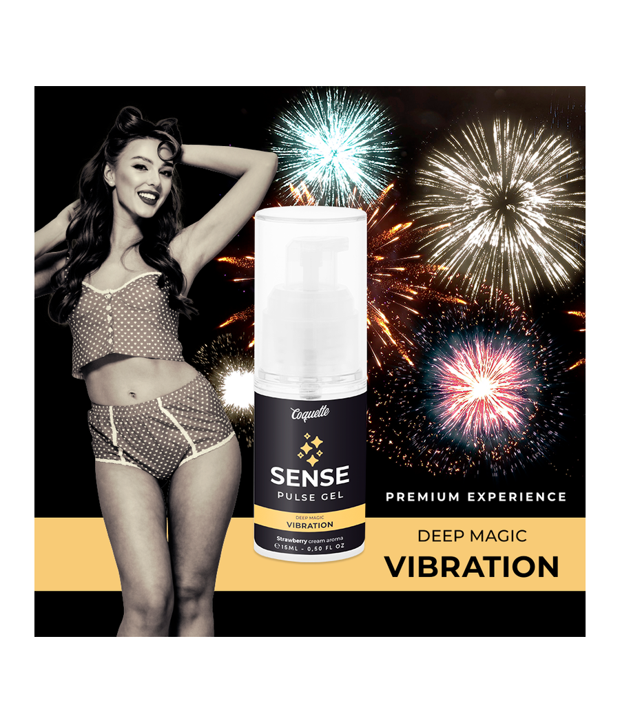 COQUETTE CHIC DESIRE - GEL VIBRADOR PULSE MORANGO LÍQUIDO PREMIUM 15ML