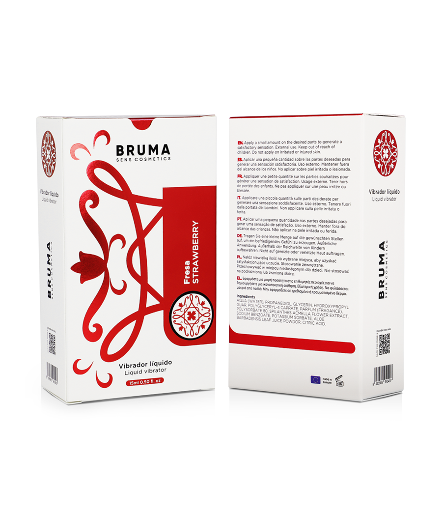 BRUMA - VIBRATORE LIQUIDO ULTRA SCORREVOLE FRAGOLA 15 ML
