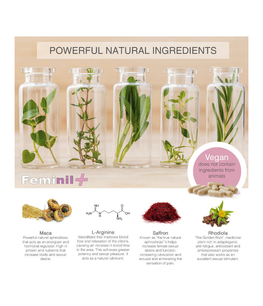 500 COSMETICS - FEMINIL+ FEMALE SEXUAL LIBIDO ENHANCEMENT - 30 CAPSULES