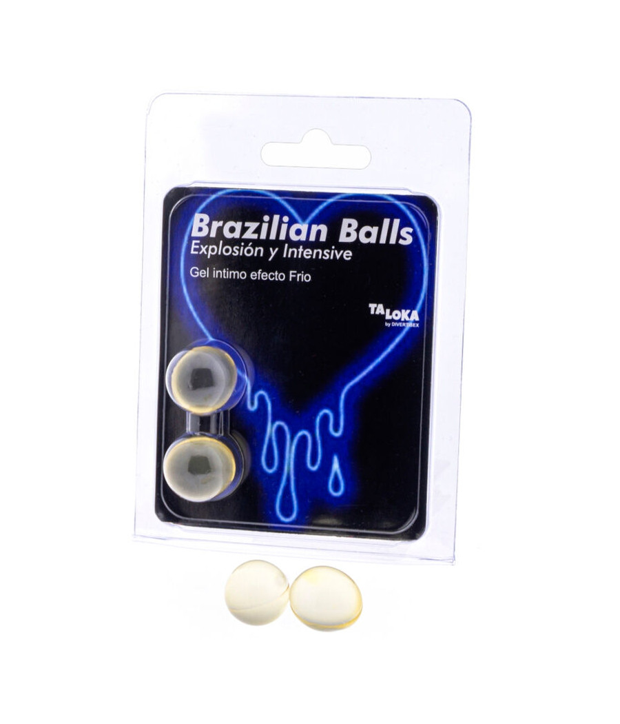 TALOKA - 2 BALLES BRÉSILIENNES GEL EXCITANT EFFET FROID & VIBRATION