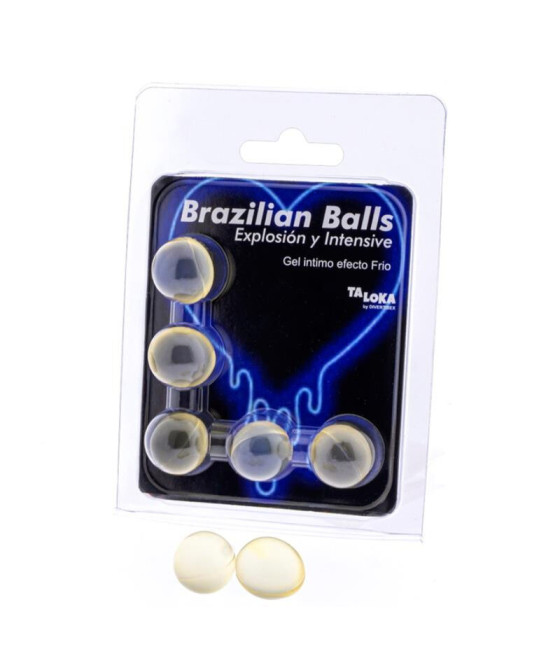 TALOKA - 5 BALLES BRÉSILIENNES GEL EXCITANT EFFET FROID & VIBRATION