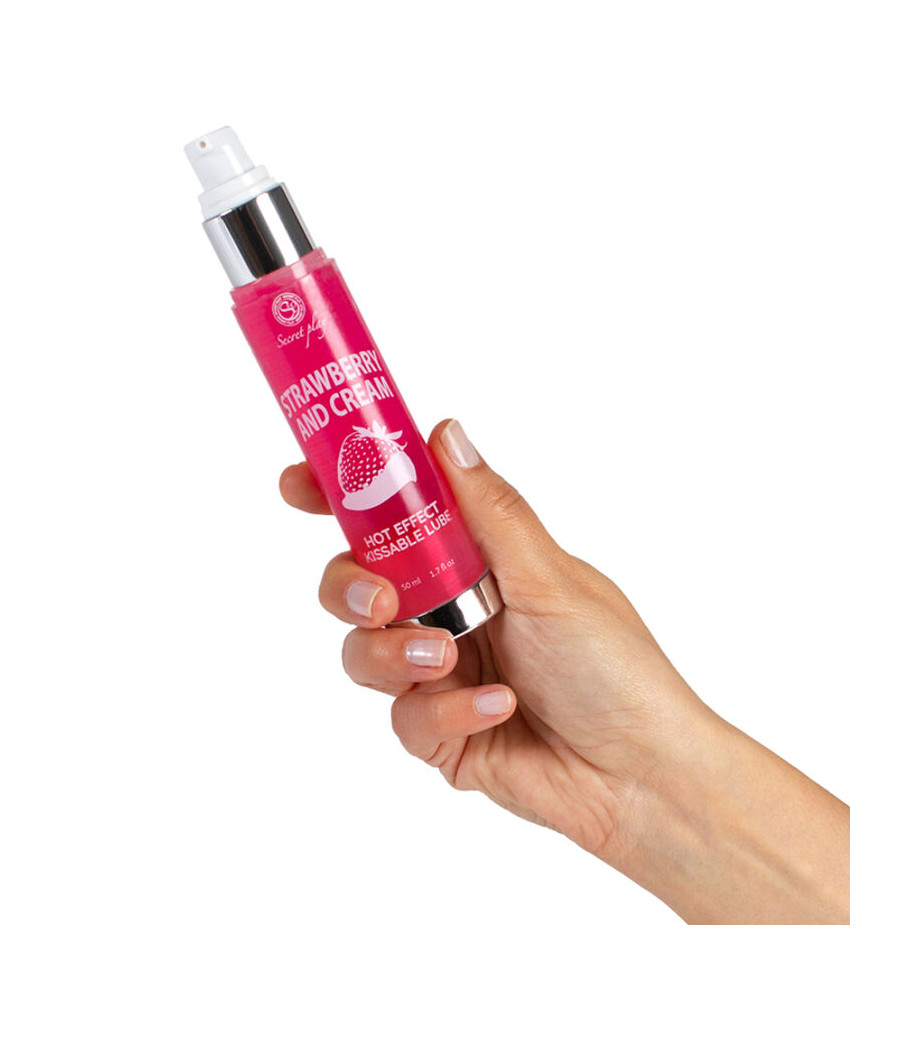 SECRETPLAY - LUBRICANTE 2-1 EFECTO CALOR FRESA&NATA 50 ML