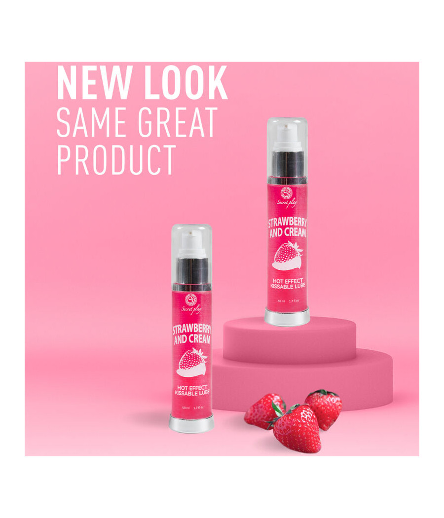 SECRETPLAY - LUBRICANTE 2-1 EFECTO CALOR FRESA&NATA 50 ML