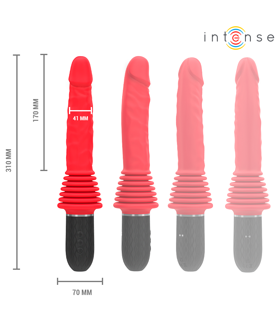 INTENSE - CYNTHIA REMOTE CONTROL THRUSTING VIBRATOR WITH HEAT