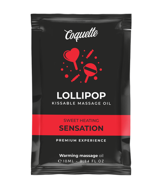 COQUETTE CHIC DESIRE - ÓLEO DE MASSAGEM BEIJVEL DE BOLSO COM EFEITO DE CALOR PIRULITO 10 ML