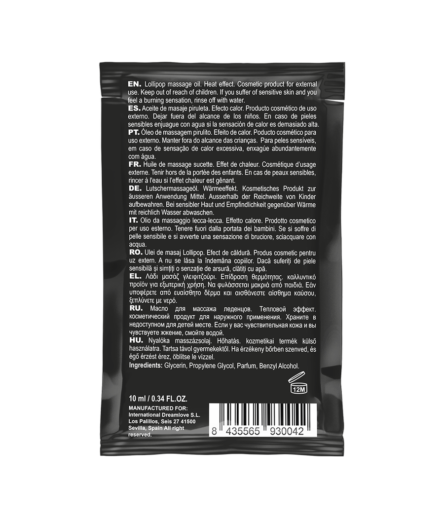 COQUETTE CHIC DESIRE - POCKET ACEITE MASAJE KISSABLE EFECTO CALOR PIRULETA 10 ML