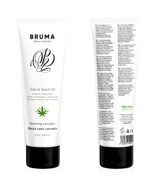 BRUMA - SATIVA SEED OIL SLIDING GEL WARMING CANNABIS FLAVOR 100 ML