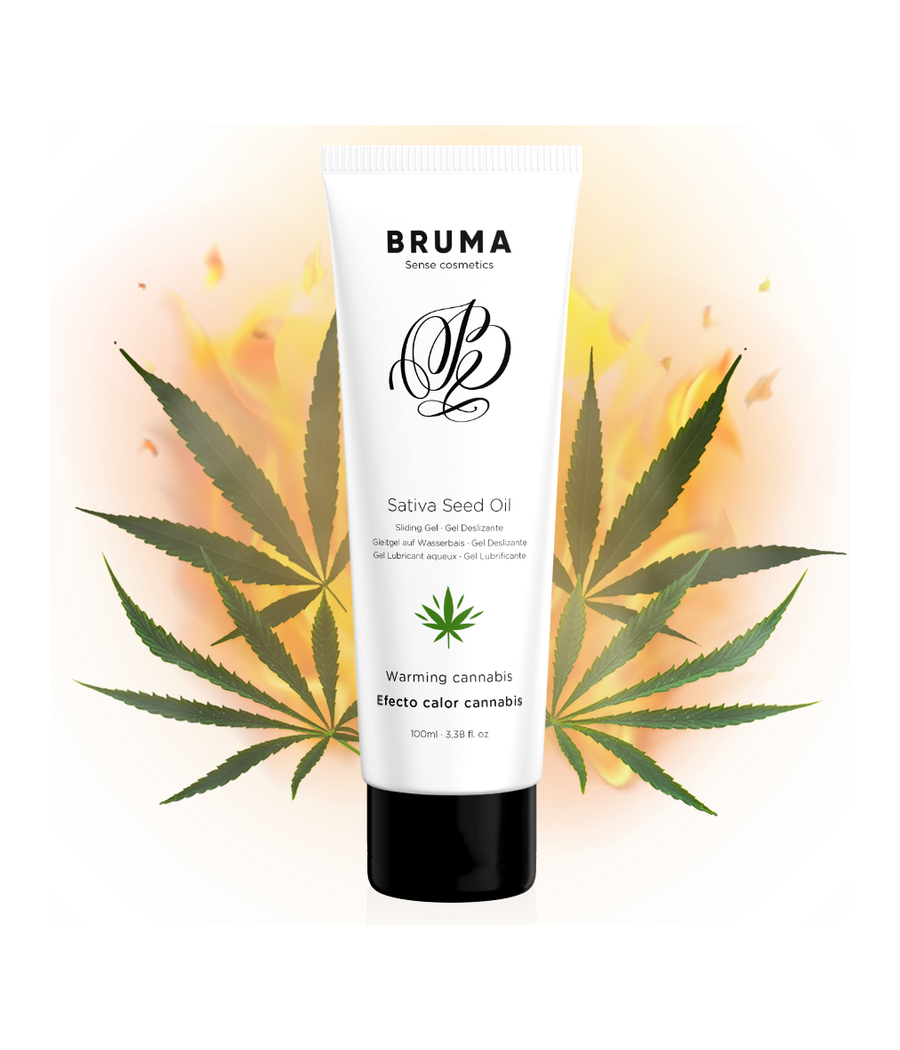 BRUMA - HUILE DE GRAINES DE SATIVA GEL GLISSANT RÉCHAUFFANT SAVEUR DE CANNABIS 100 ML
