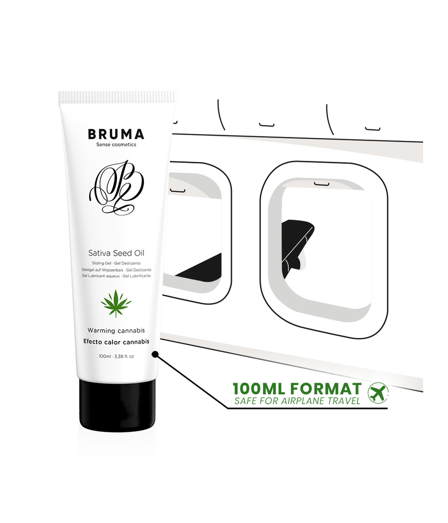 BRUMA - HUILE DE GRAINES DE SATIVA GEL GLISSANT RÉCHAUFFANT SAVEUR DE CANNABIS 100 ML