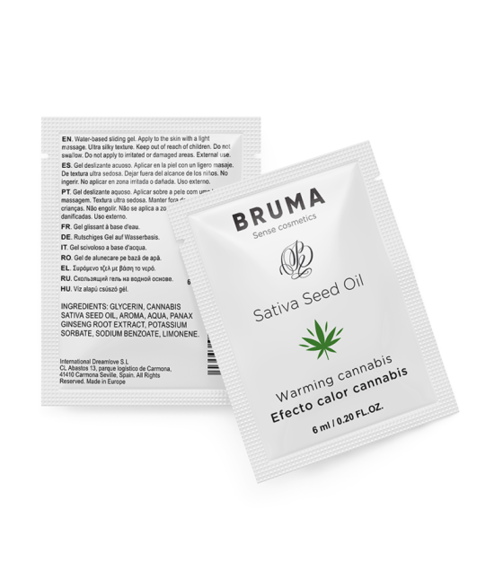 BRUMA - SATIVA SEED OIL SLIDING GEL WARMING CANNABIS FLAVOR 6 ML