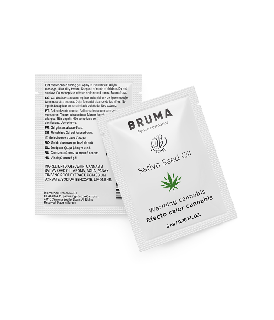BRUMA - GEL SCORREVOLE ALL''OLIO DI SEMI DI SATIVA GUSTO CANNABIS RISCALDANTE 6 ML