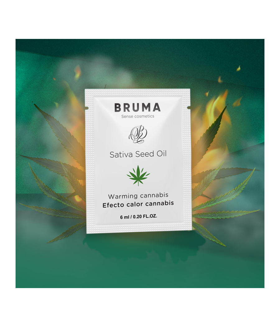BRUMA - GEL SCORREVOLE ALL''OLIO DI SEMI DI SATIVA GUSTO CANNABIS RISCALDANTE 6 ML