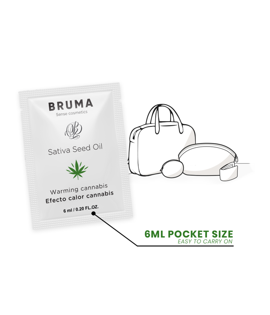 BRUMA - SATIVA SEED OIL SLIDING GEL AQUECEDOR SABOR CANNABIS 6 ML