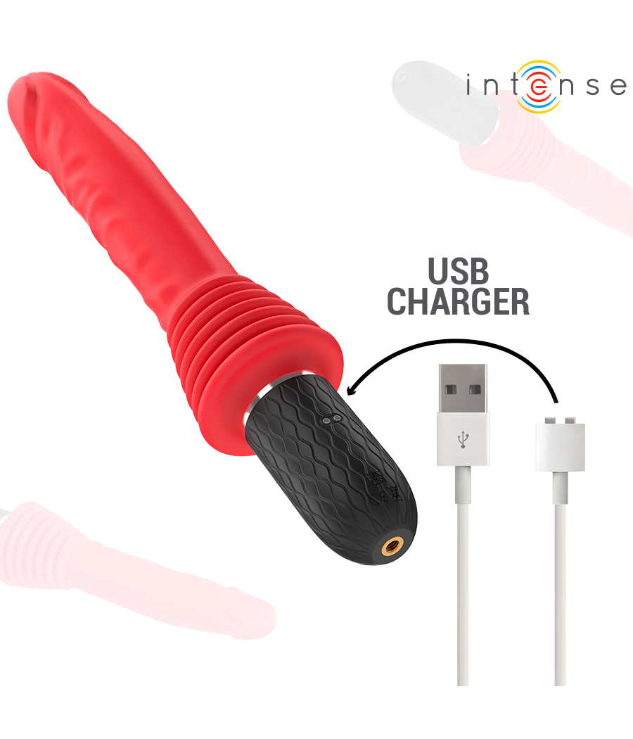 INTENSE - VIBRATEUR À POUSSÉE TÉLÉCOMMANDÉ CYNTHIA AVEC CHAUFFAGE