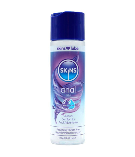 SKINS - Lubrifiant anal hybride à base d'eau et de silicone 130 ml