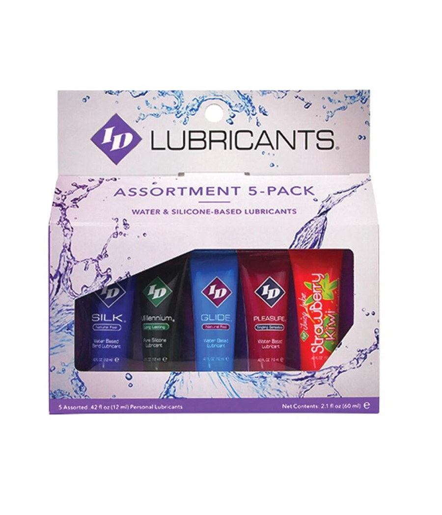 ID JUICY LUBE - ASSORTED 5X LUBRICANT TUBE PACK 12 ML