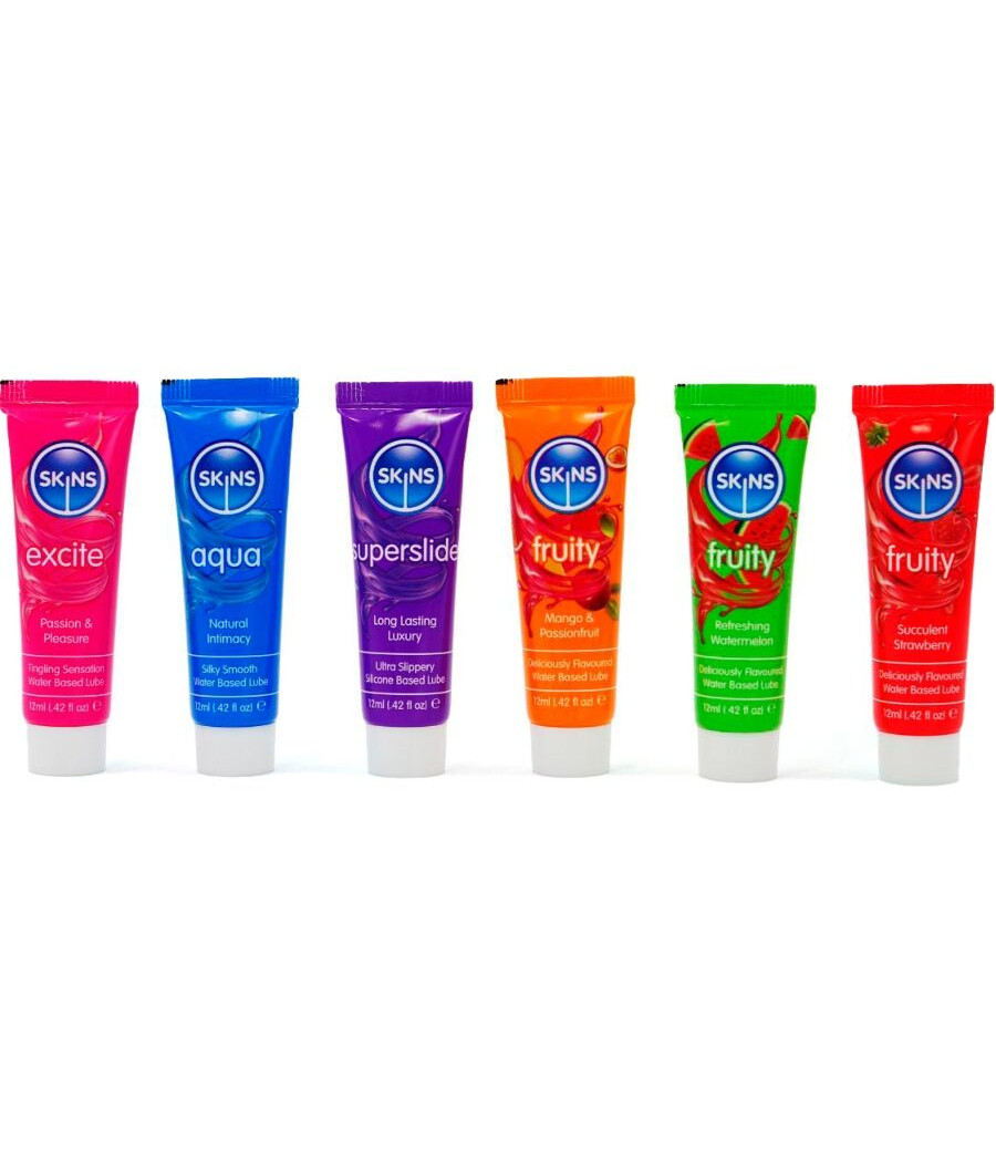 KIT DE LUBRIFIANTS VITAL & FRUITY POUR LA PEAU - 6 x 12 ML