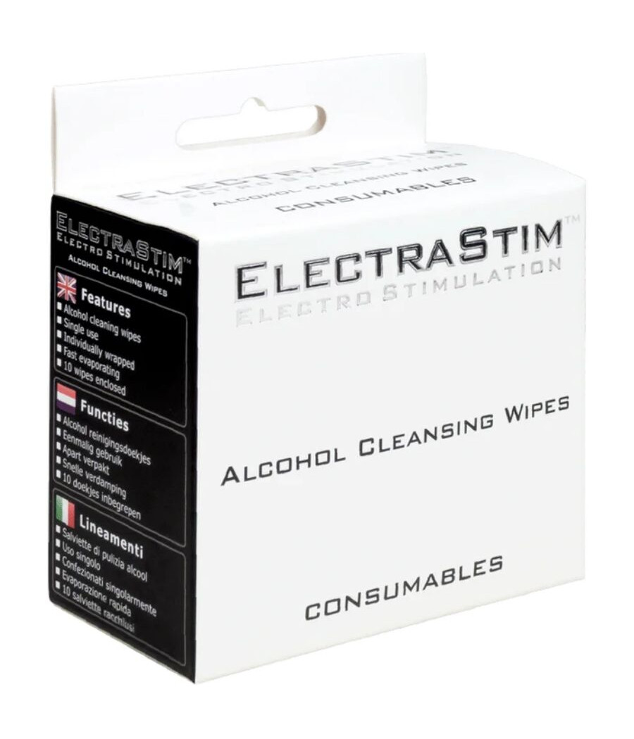 ELECTRASTIM - LINGETTES NETTOYANTES À L'ALCOOL 10 UNITÉS