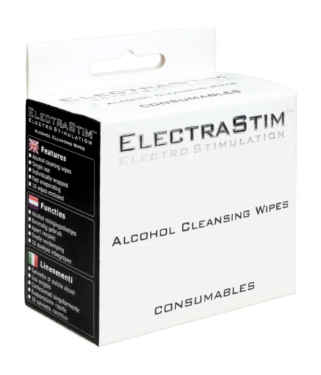 ELECTRASTIM - LENÇOS DE LIMPEZA COM ÁLCOOL 10 UNIDADES
