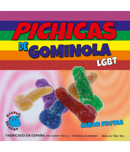 PRIDE - FRUITS DE PÉNIS GUMMY AVEC SUCRE LGBT