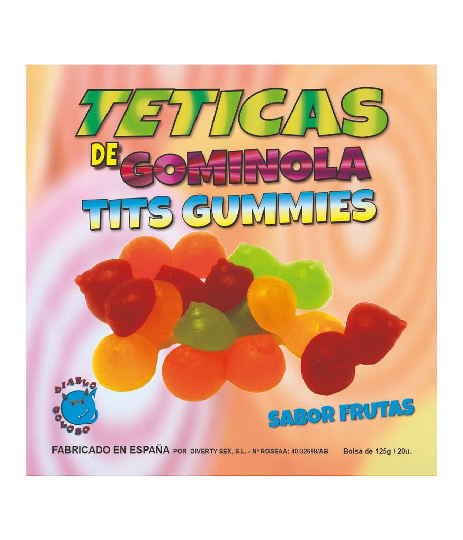 DIABLO GOLOSO - TETICAS DE GOMINOLA SURTIDAS BRILLO