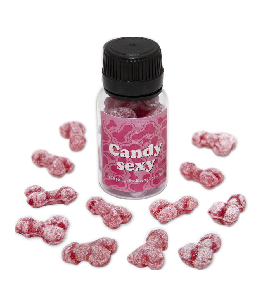 DIABLO PICANTE - CANDY SEXY JAR OF 12 STRAWBERRY-CHERRY FLAVOR GUMMIES