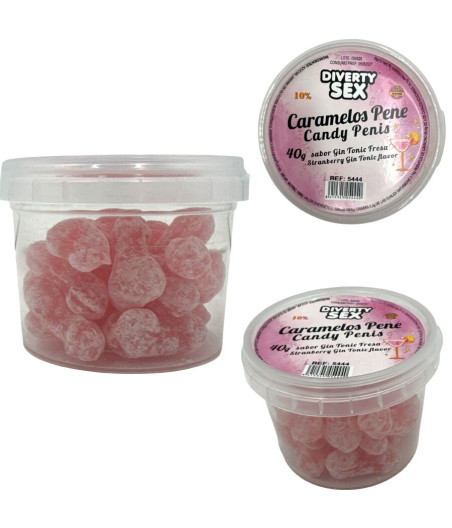 DIABLO PICANTE - 20 GIN & TONIC FLAVORED PENIS CANDIES