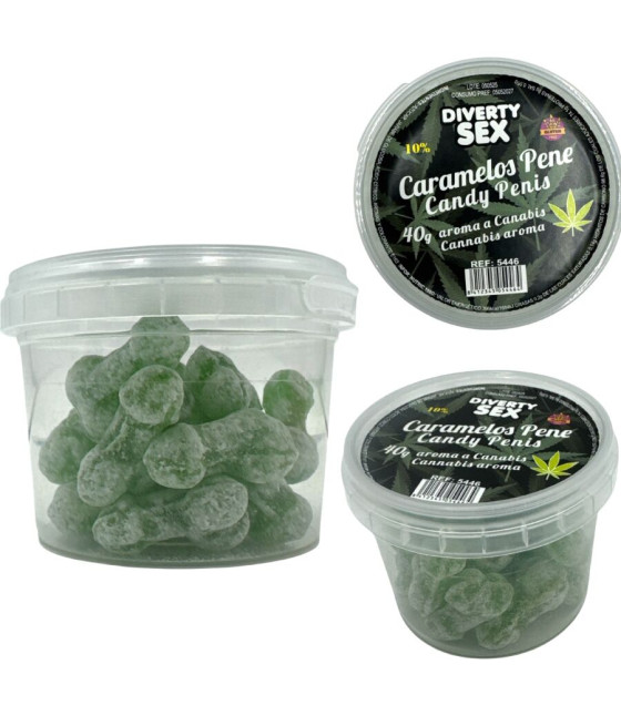 DIABLO GOLOSO - 20 BONBONS POUR PÉNIS ARÔME CANNABIS