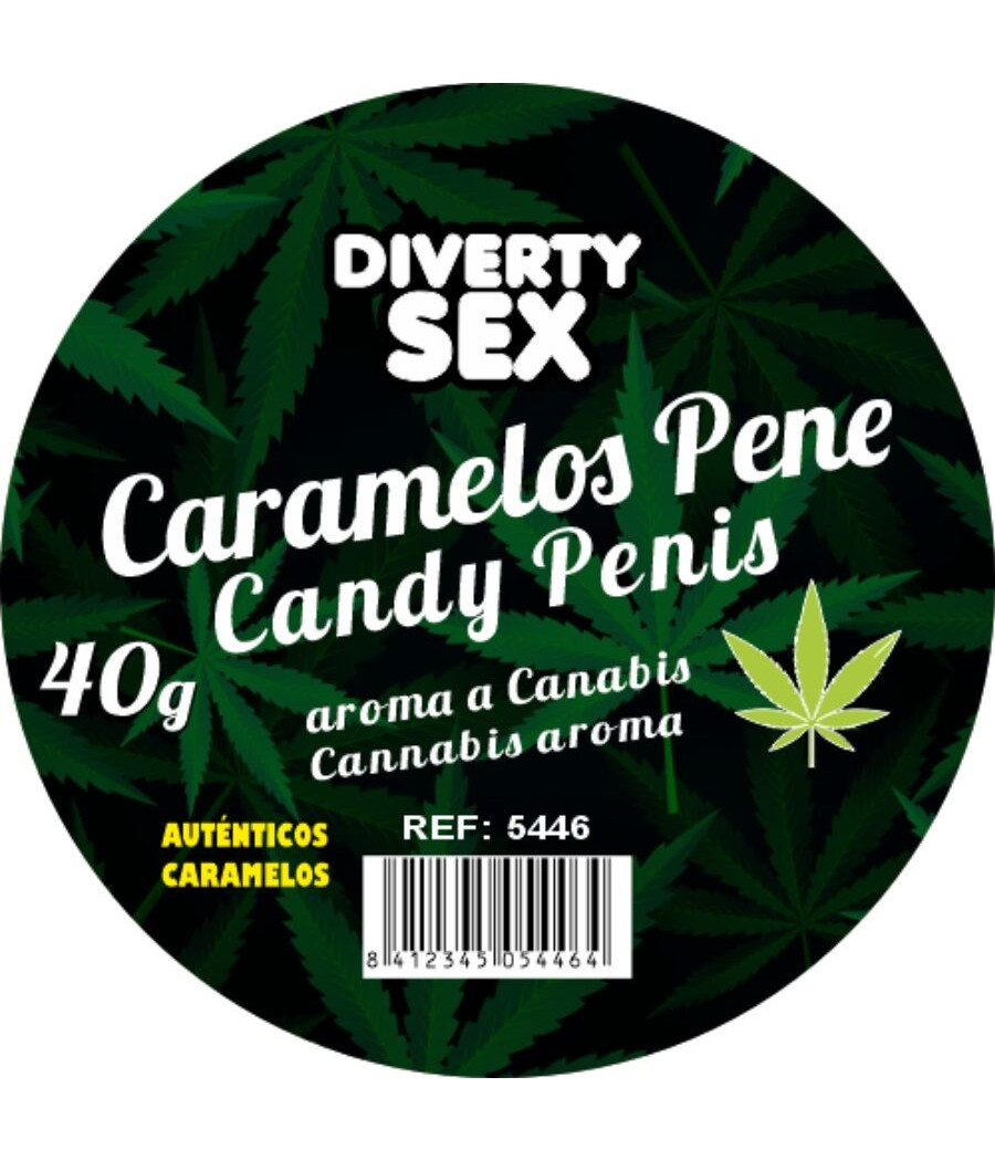 DIABLO GOLOSO - 20 CARAMELLE PER PENE AROMA CANNABIS