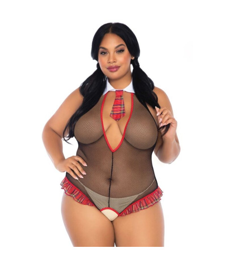 LEG AVENUE - ÉCOLIÈRE CROTHLESS FITNESS TEDDY GRANDE TAILLE