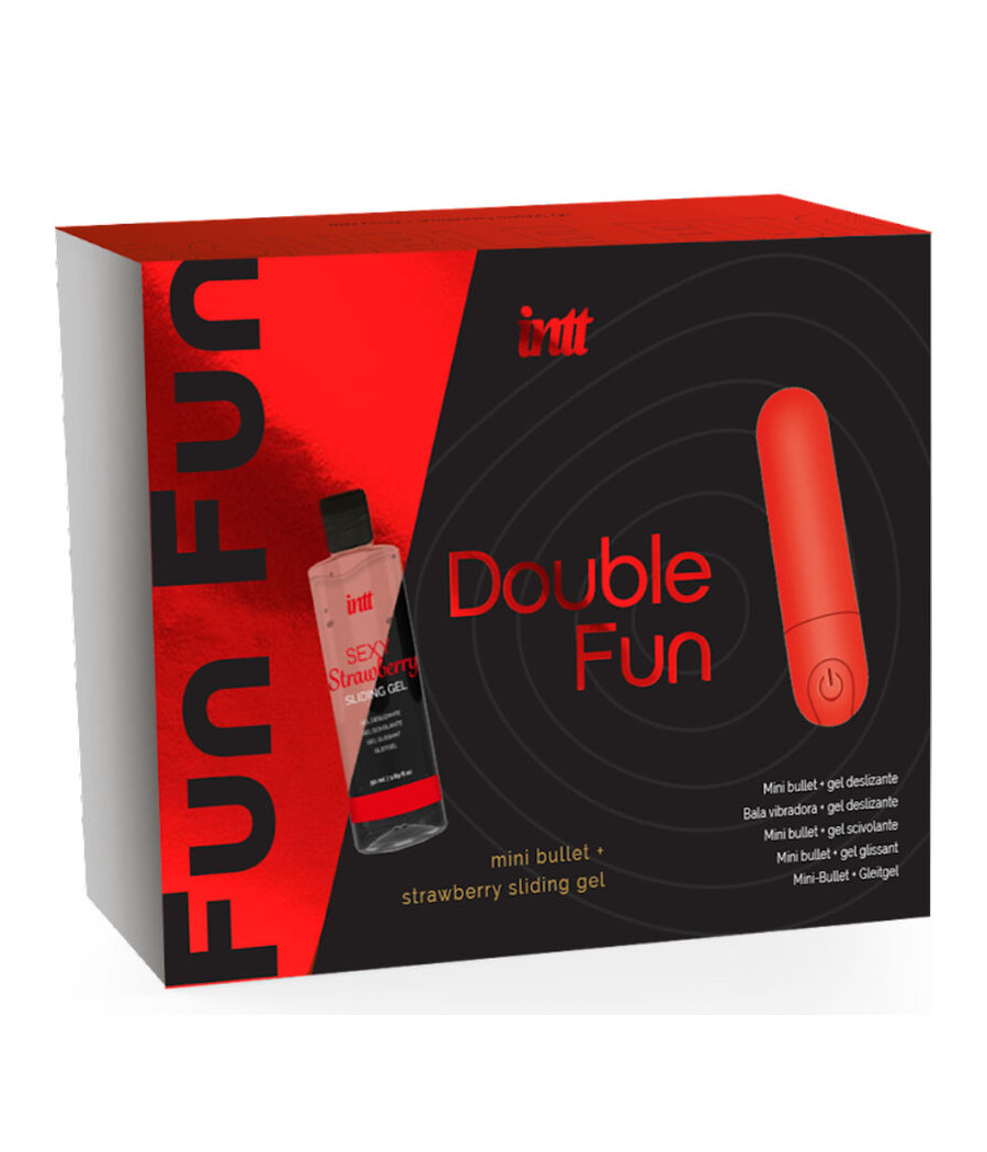 INTT RELEASES - KIT DOUBLE FUN AVEC BULLET VIBRANT ET GEL DE MASSAGE À LA FRAISE
