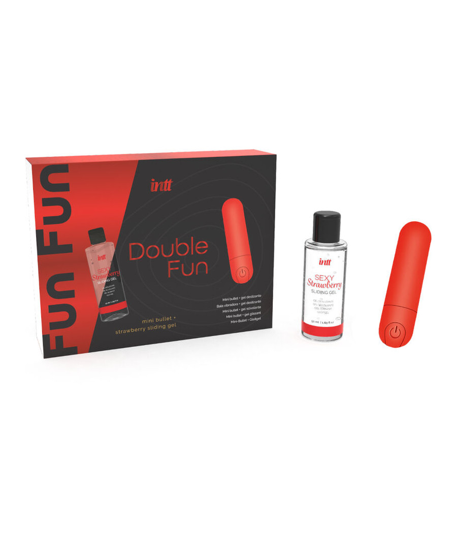INTT RELEASES - DOUBLE FUN KIT WITH VIBRATING BULLET AND STRAWBERRY MASSAGE GEL